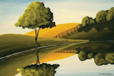 The Lakes Edge by Debbie Criswell framed canvas print