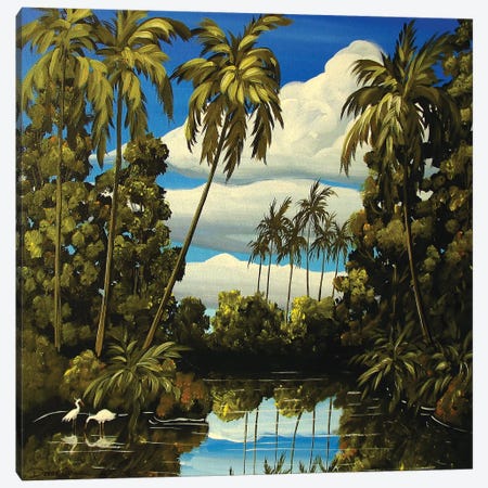 Tropical Lagoon Canvas Print #DEC109} by Debbie Criswell Canvas Artwork