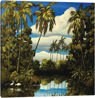 Tropical Lagoon Canvas Art Print - Debbie Criswell