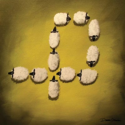 Two Wrongs Don't Make A Right But Three Angels Make A Left by Debbie Criswell framed canvas print