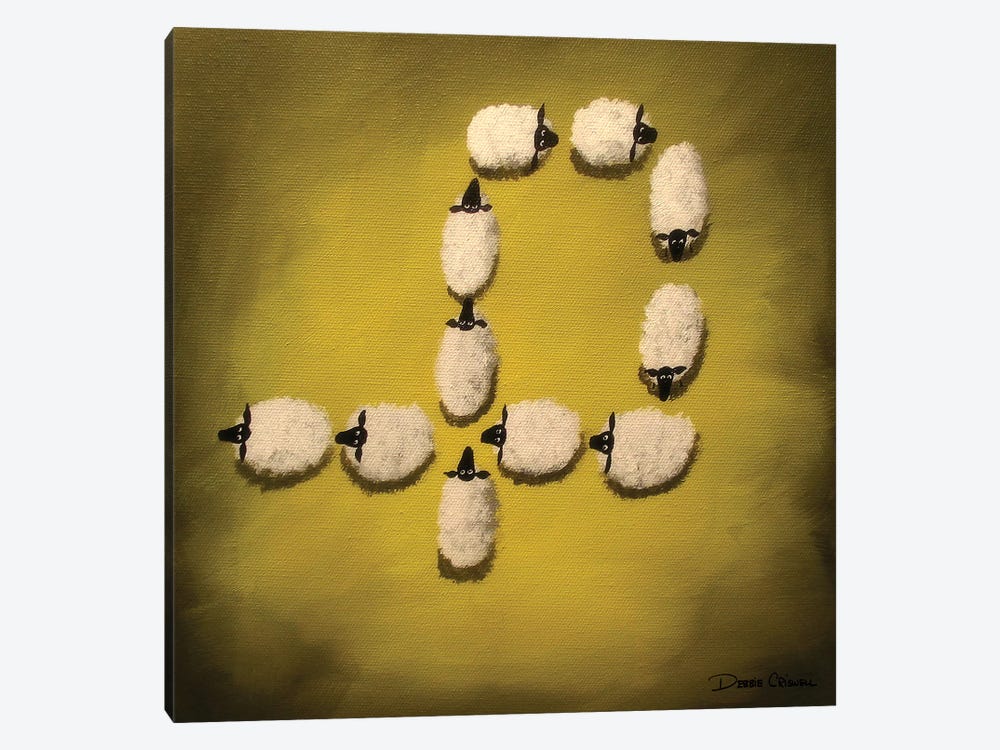 Two Wrongs Don't Make A Right But Three Angels Make A Left by Debbie Criswell 1-piece Canvas Artwork