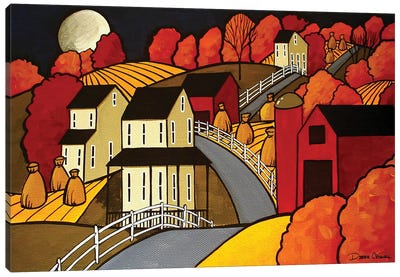 Autumn Night Canvas Art Print - Debbie Criswell