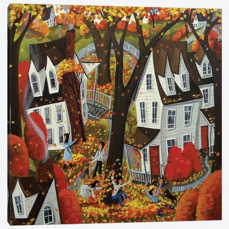 Autumn Day Fun Canvas Print #DEC123} by Debbie Criswell Canvas Wall Art