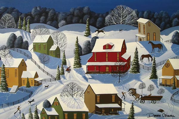 Rustic Winter: Cat And Mouse by Debbie Criswell