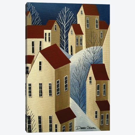 Climbing Houses Canvas Print #DEC131} by Debbie Criswell Canvas Print