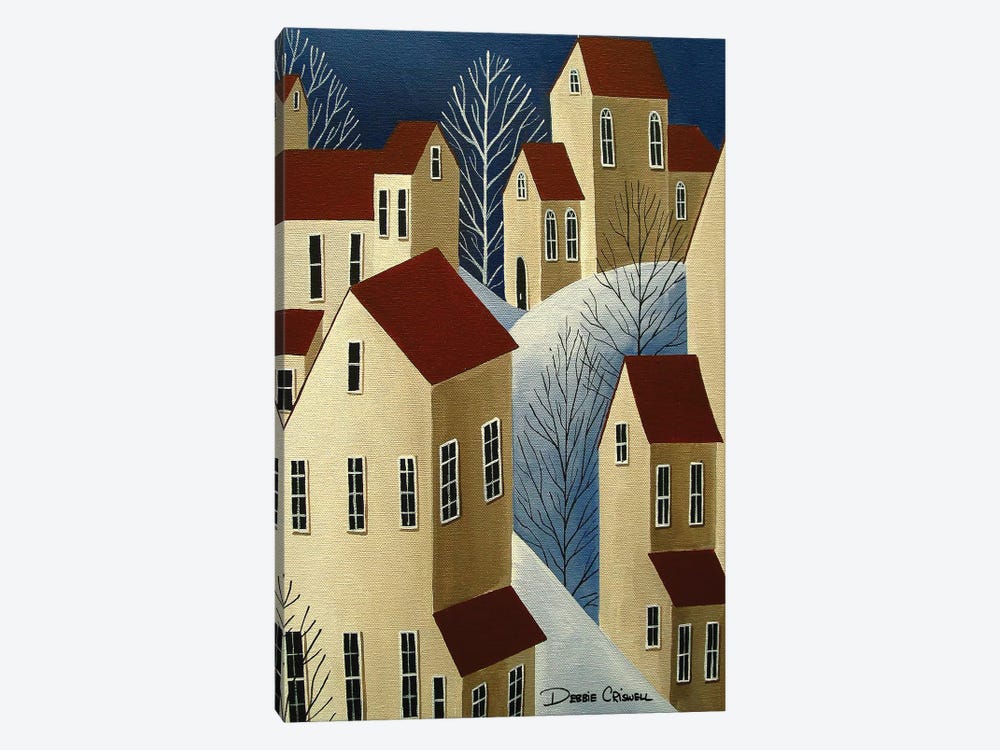 Climbing Houses by Debbie Criswell 1-piece Canvas Wall Art