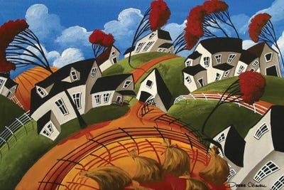 Criss Cross by Debbie Criswell framed canvas print