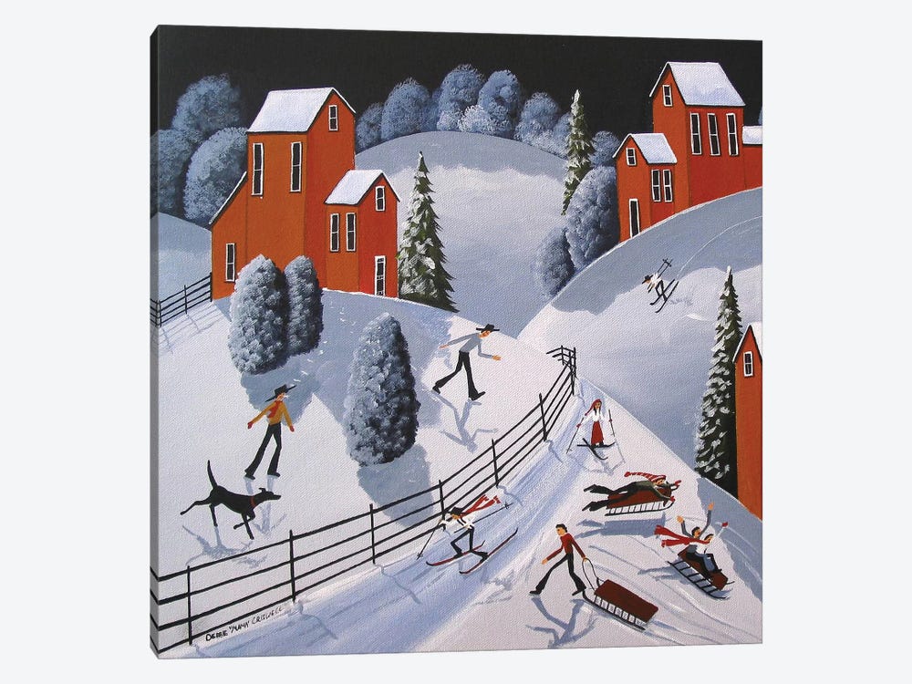 Fun In The Snow by Debbie Criswell 1-piece Canvas Art