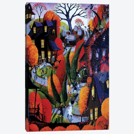 Halloween Night Canvas Print #DEC143} by Debbie Criswell Canvas Artwork