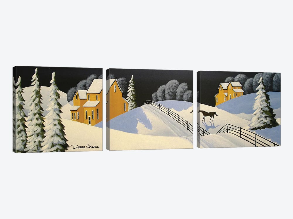 Lovely Country Winter by Debbie Criswell 3-piece Canvas Wall Art