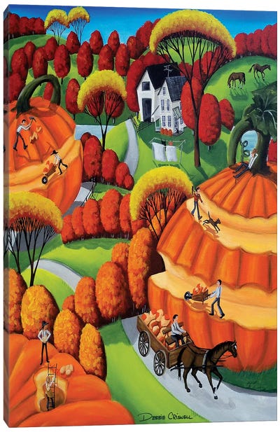 Pumpkin Harvest Canvas Art Print - Debbie Criswell