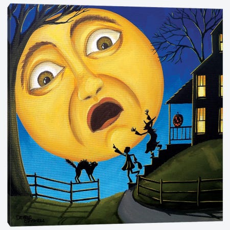 Scare The Moon Canvas Print #DEC158} by Debbie Criswell Art Print