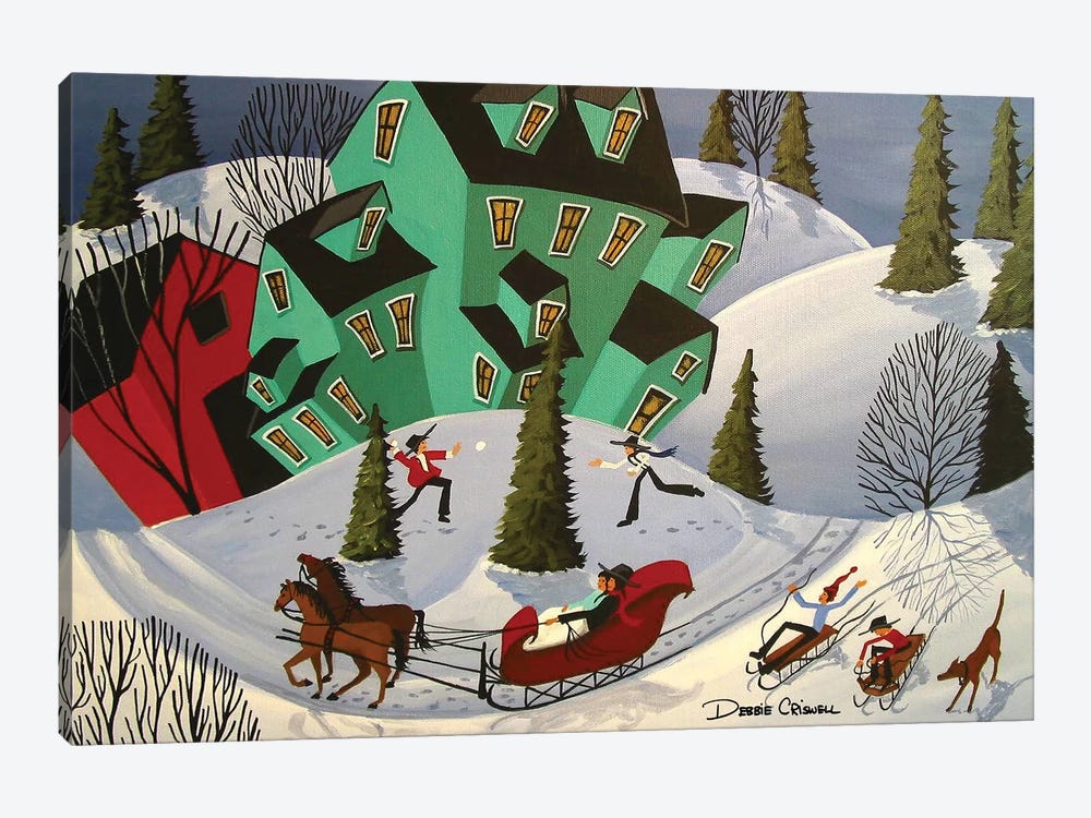 Sleigh Ride by Debbie Criswell 1-piece Canvas Print