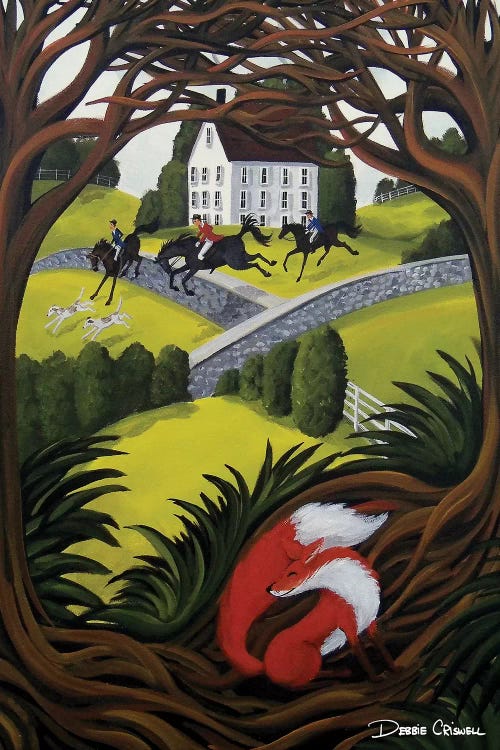 Sly Fox - Primitive by Debbie Criswell wall art