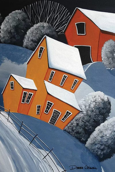 Snow Drift by Debbie Criswell framed canvas print