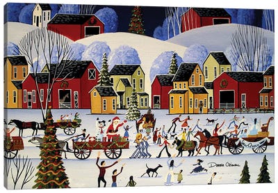 The Christmas Parade Canvas Art Print - Christmas Scenes