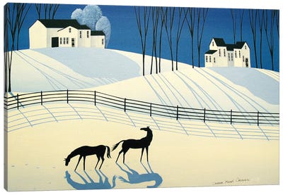 The Longest Shadows Of Winter Canvas Art Print - Winter Wonderland