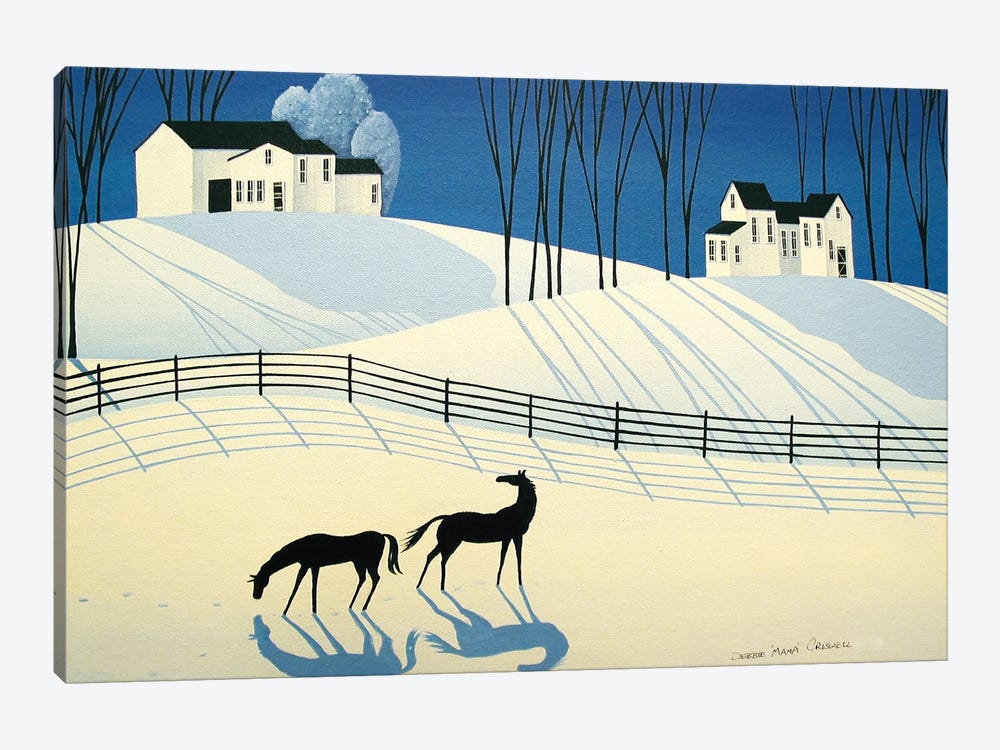 The Longest Shadows Of Winter by Debbie Criswell 1-piece Canvas Art Print