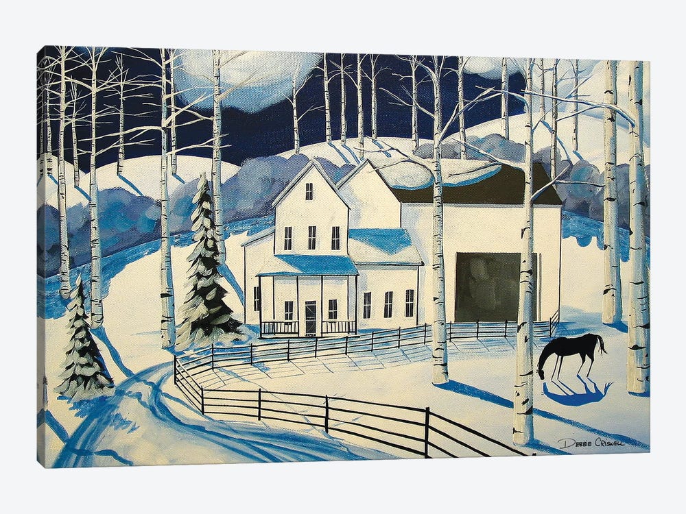 Winter Farm by Debbie Criswell 1-piece Canvas Wall Art