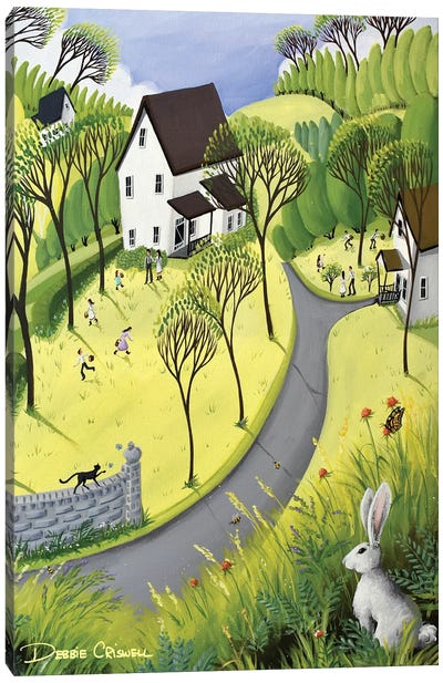 Easter Bunny Canvas Art Print - Debbie Criswell