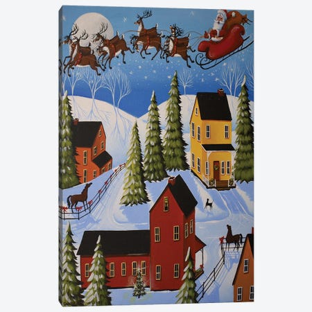 Watching For Santa Canvas Print #DEC191} by Debbie Criswell Art Print