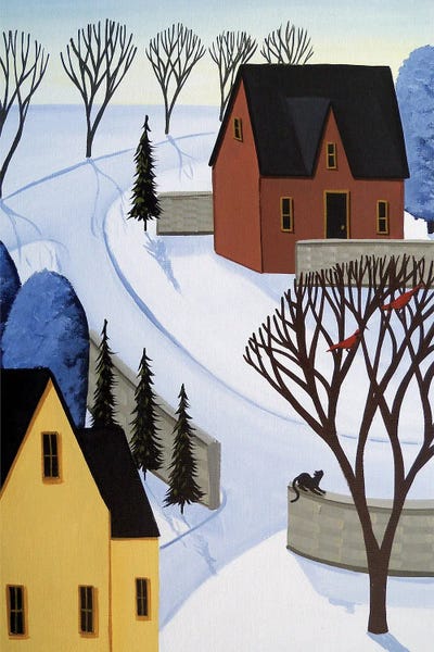 Snowscapes: Cardinal Conversation by Debbie Criswell