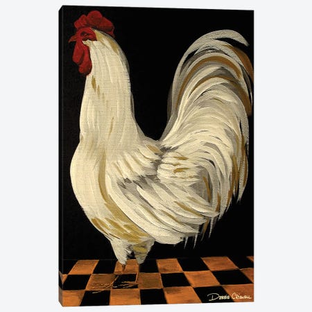 Chicken And Checkers Canvas Print #DEC19} by Debbie Criswell Canvas Print