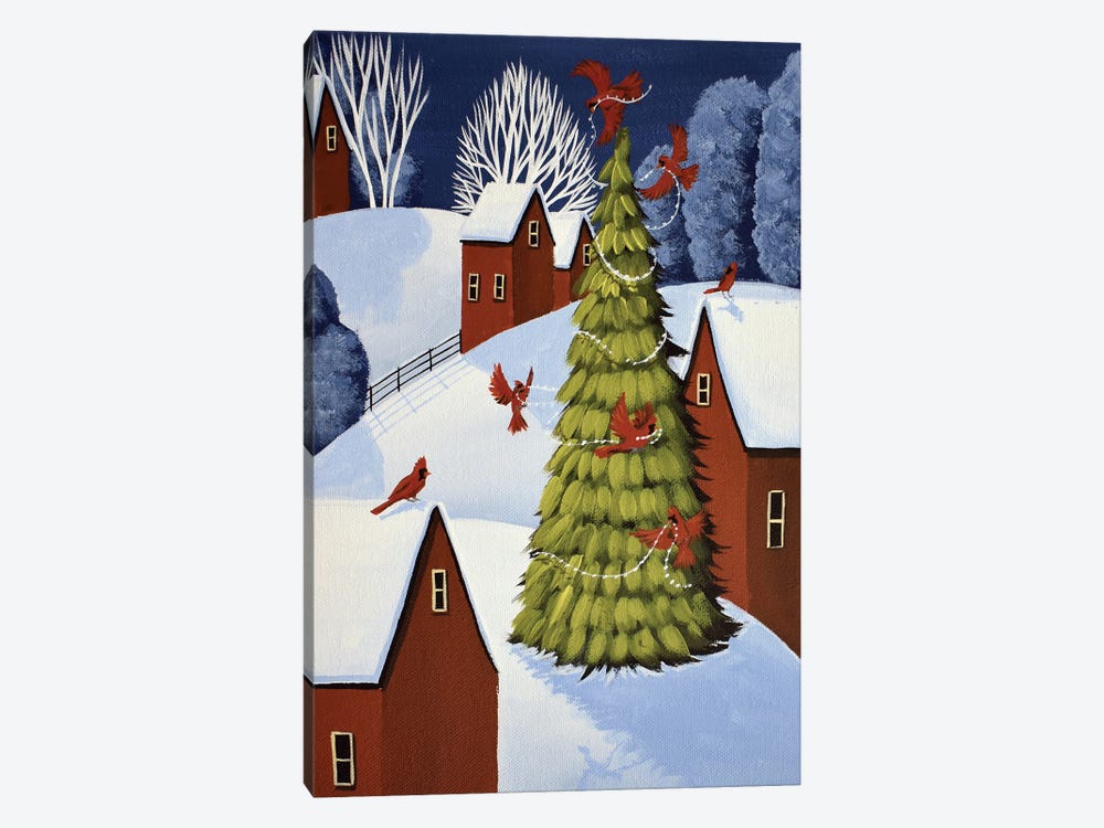The Cardinals Tree by Debbie Criswell 1-piece Art Print