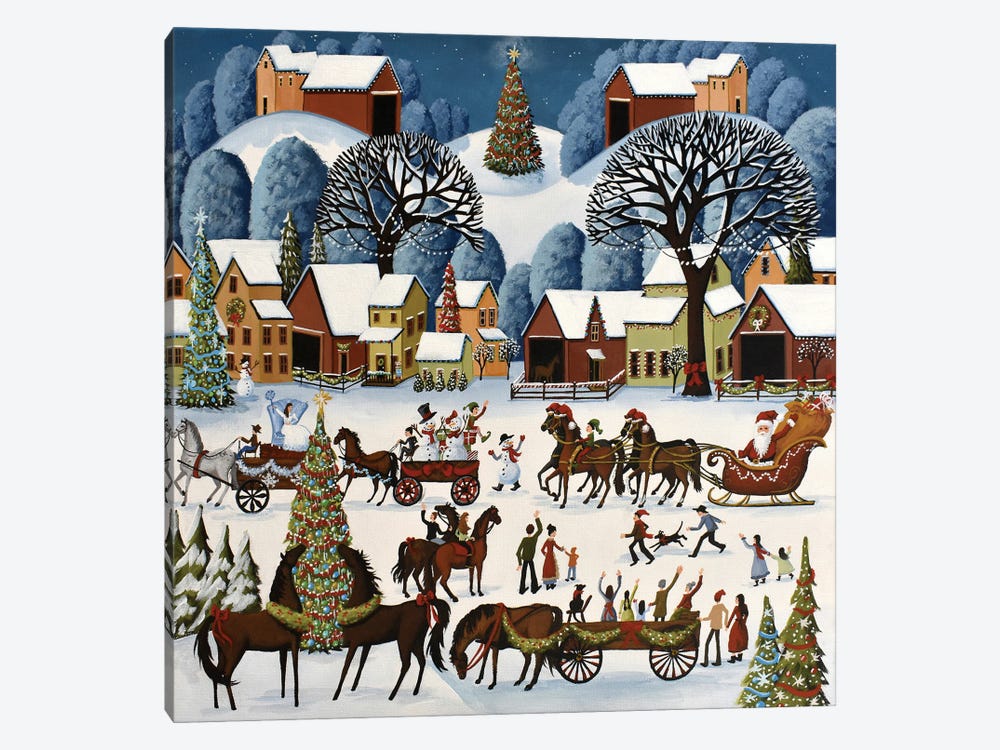 Country Christmas Parade by Debbie Criswell 1-piece Canvas Print