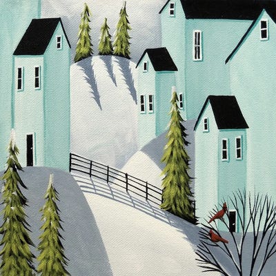 Sweet Cardinals by Debbie Criswell framed canvas print