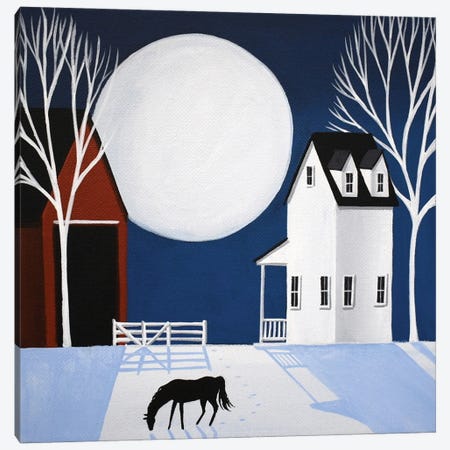 Winter Moon Canvas Print #DEC209} by Debbie Criswell Canvas Print