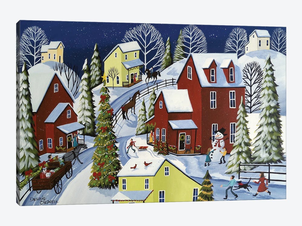 A Country Christmas by Debbie Criswell 1-piece Canvas Print