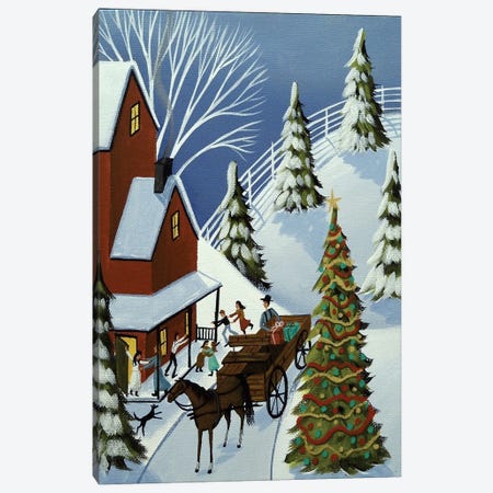 Holiday Greetings Canvas Print #DEC213} by Debbie Criswell Canvas Artwork