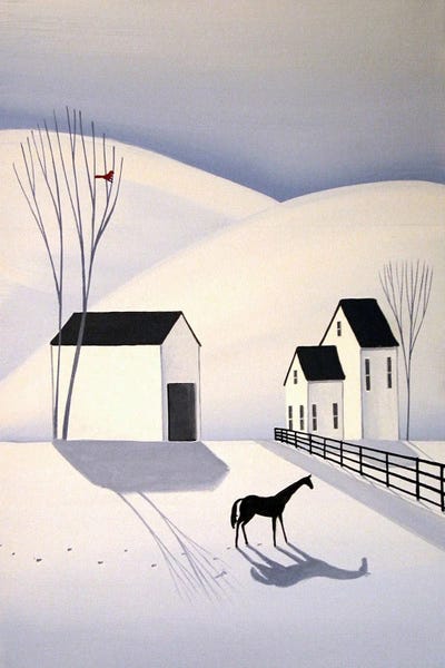 Rustic Winter: Cardinal Watching by Debbie Criswell