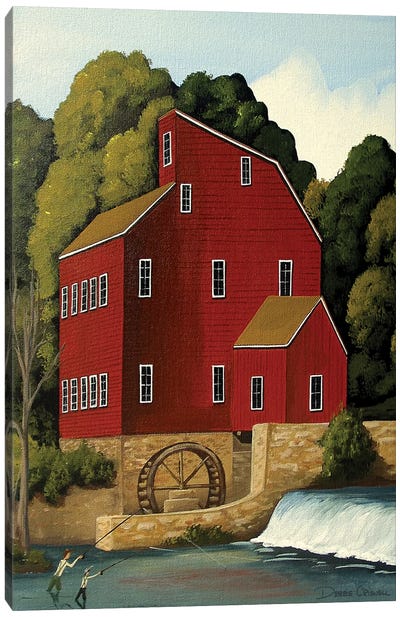 Clinton Mill Canvas Art Print - Debbie Criswell