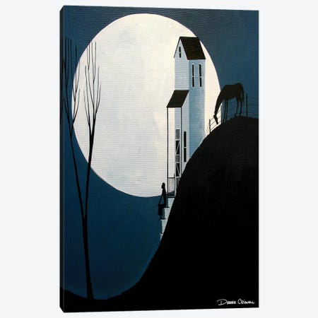 Confiding In The Moon Canvas Print #DEC22} by Debbie Criswell Canvas Wall Art