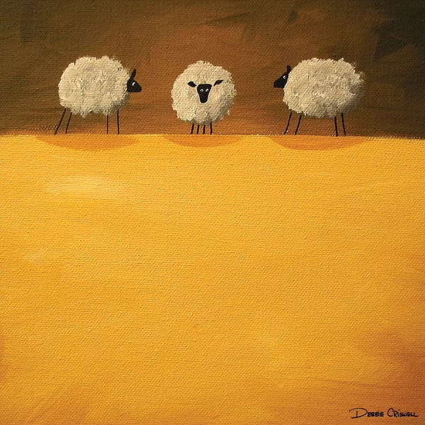 Sheep: contemplating by Debbie Criswell
