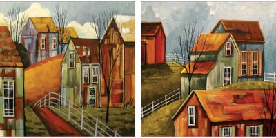Country Color Diptych by Debbie Criswell multi panel art