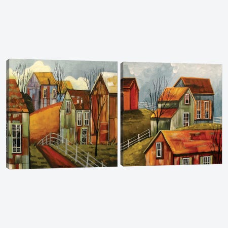 Country Color Diptych Canvas Print Set #DEC2HSET001} by Debbie Criswell Canvas Wall Art