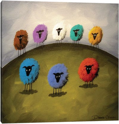 Diversity Makes The World A Brighter Place Canvas Art Print - Sheep Art