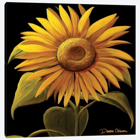 Giant Sunflower Canvas Print #DEC41} by Debbie Criswell Canvas Art