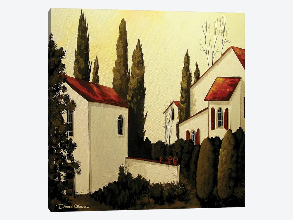 A Side Yard In Tuscany by Debbie Criswell 1-piece Canvas Art