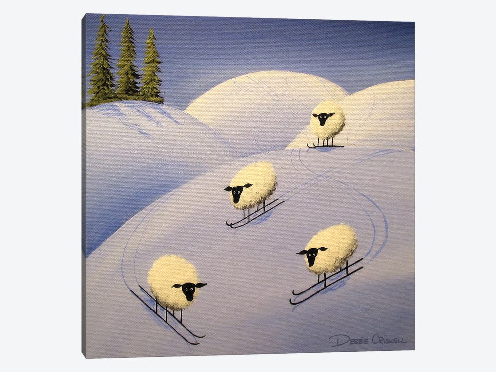 It's All Downhill From Here by Debbie Criswell 1-piece Canvas Wall Art