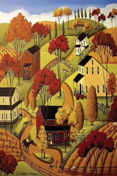 Mending Fences by Debbie Criswell framed canvas print