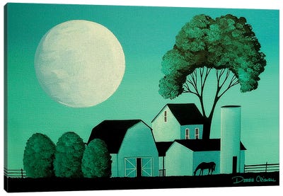 Midnight Moon Canvas Art Print - Debbie Criswell