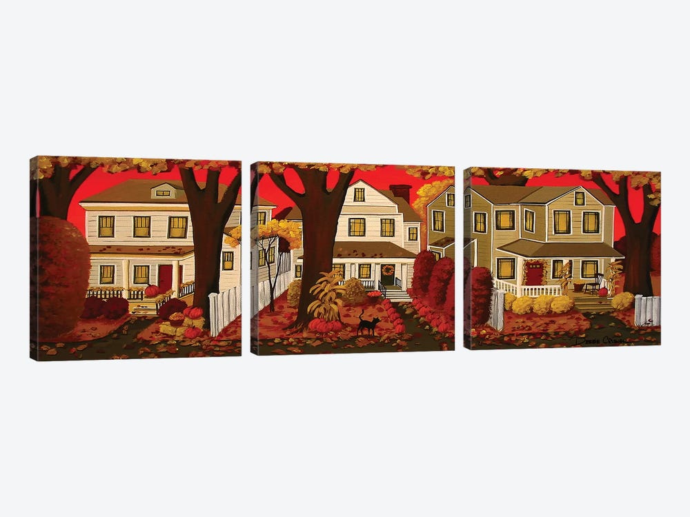 October by Debbie Criswell 3-piece Canvas Artwork