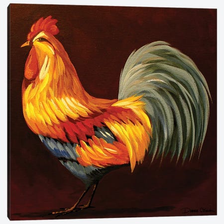 Pretty Rooster Canvas Print #DEC76} by Debbie Criswell Canvas Artwork