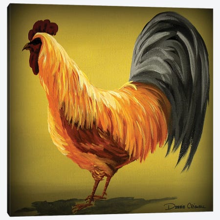 Rooster Canvas Print #DEC81} by Debbie Criswell Canvas Artwork