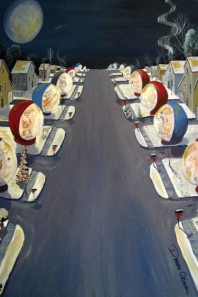 Snow Globe Madness by Debbie Criswell framed canvas print