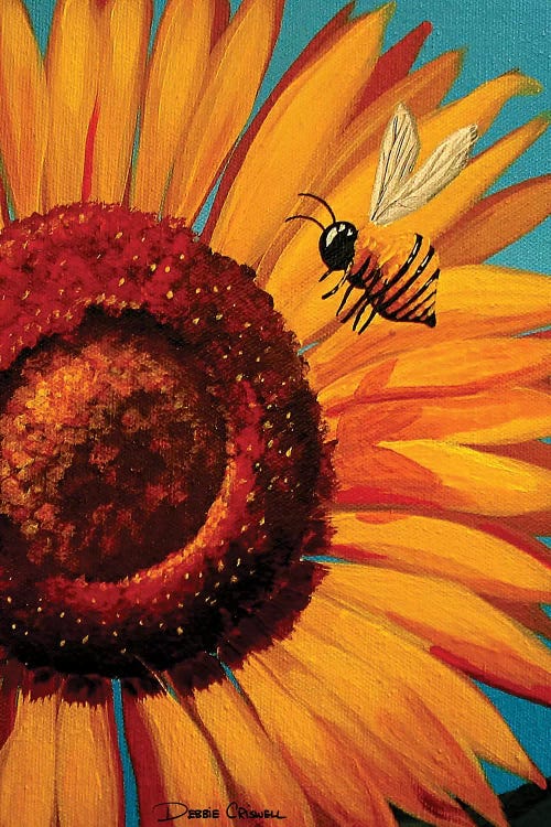 Sunflower Bee by Debbie Criswell wall art